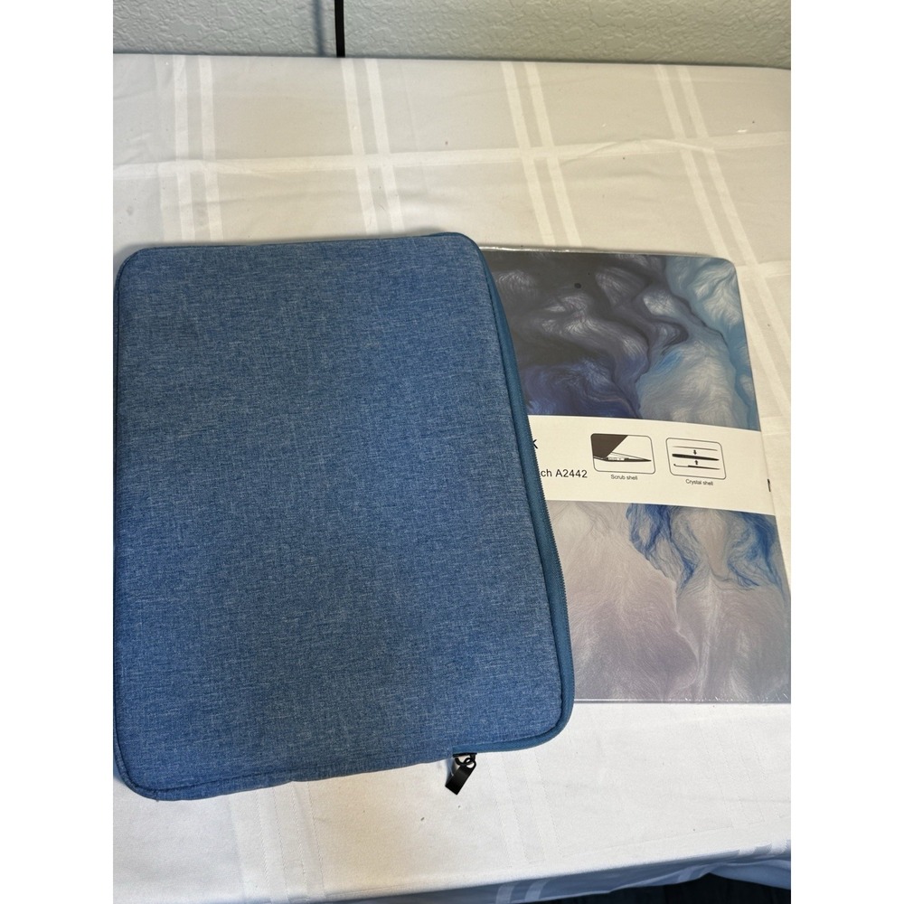 MacBook Pro 14.2in blue soft case with hardshell #A2442